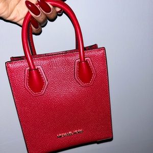Michael Kors Mercer Extra-Small Pebbled Leather Crossbody Bag